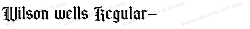 Wilson wells Regular字体转换